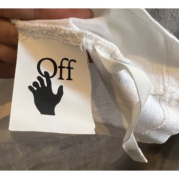 Vtg Off-White Size Small Authentic Bubble Arrows Slim Fit T-Shirt 2013 - Picture 10 of 14